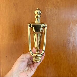 Vintage Solid Brass Colonial Style “EB” Door Knocker 7.5”